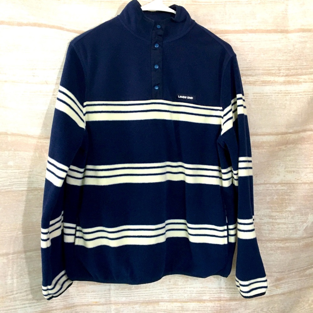 Land End Boys Fleece Pullover Shirt